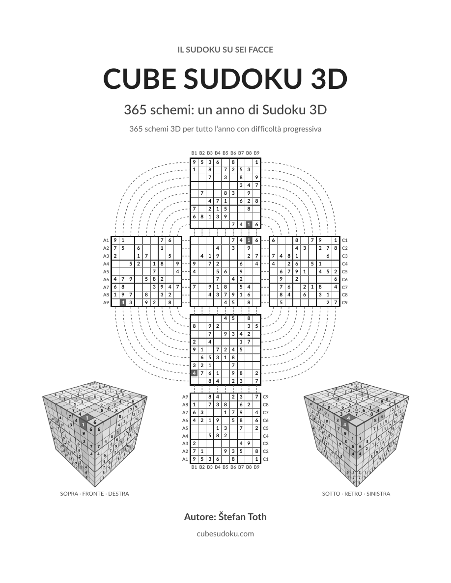 365 schemi: un anno di Sudoku 3D