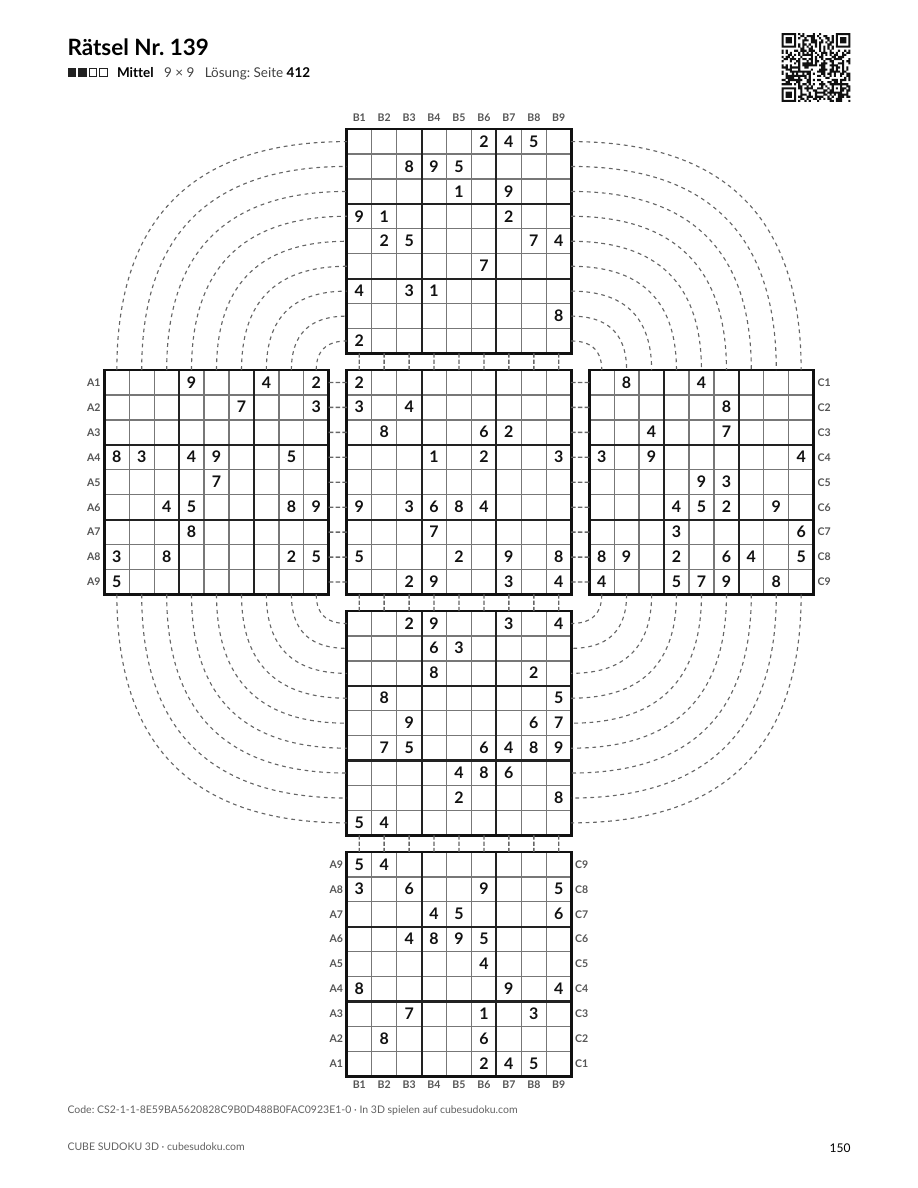 365 Rätsel: Ein Jahr 3D-Sudoku