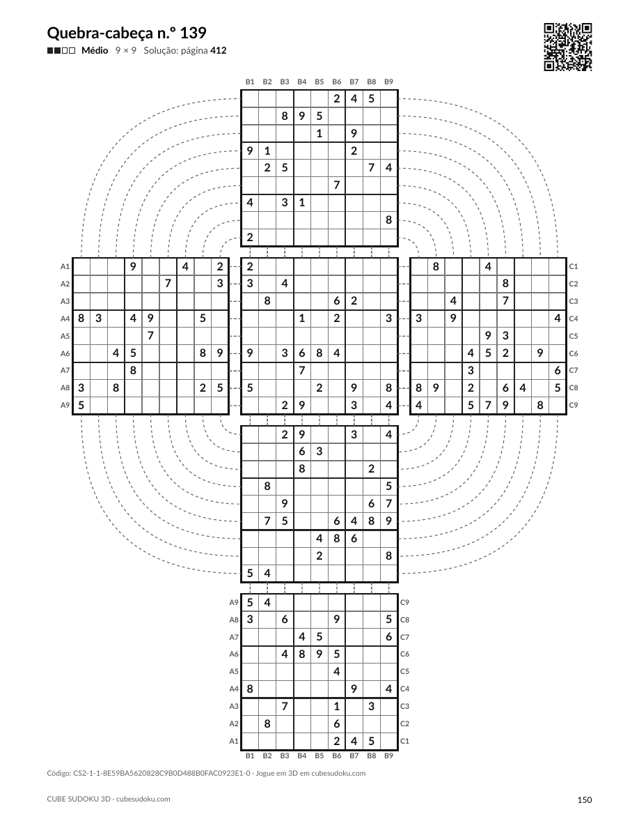 365 quebra-cabeças: um ano de Sudoku 3D