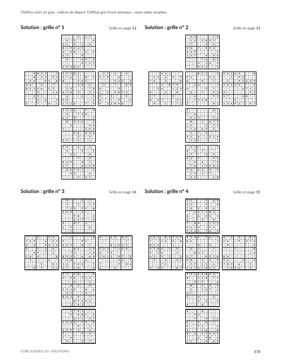 365 grilles : une année de Sudoku 3D