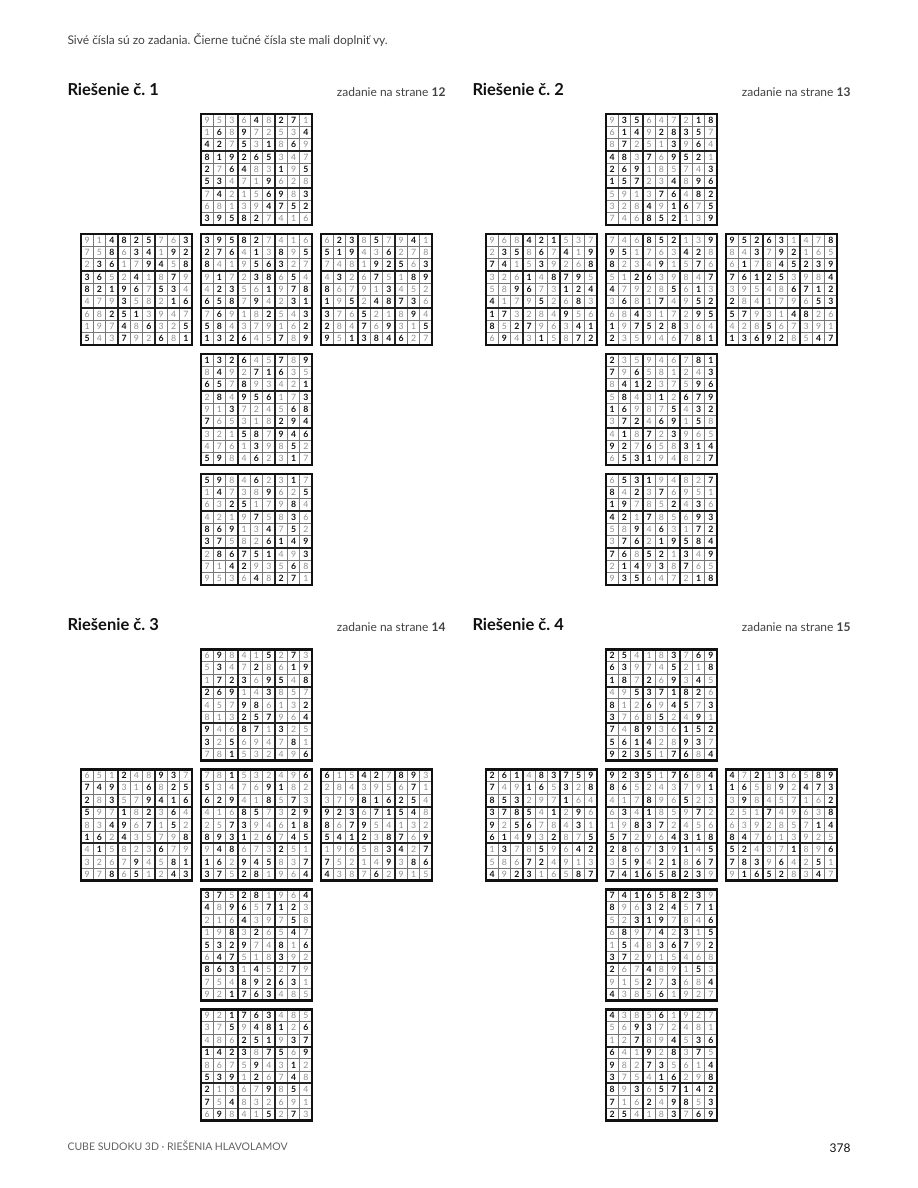 365 hlavolamov: Rok s 3D Sudoku