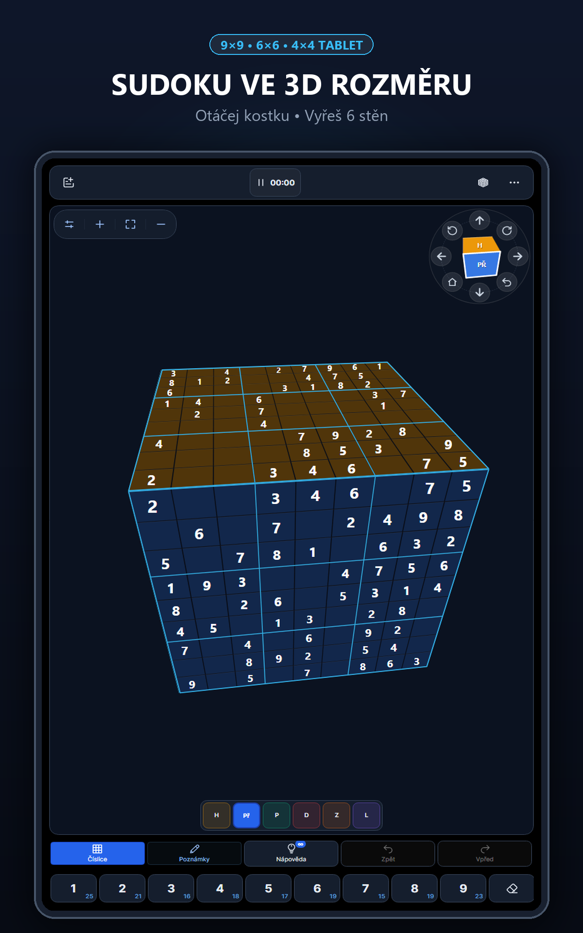 Cube Sudoku 3D v tabletu