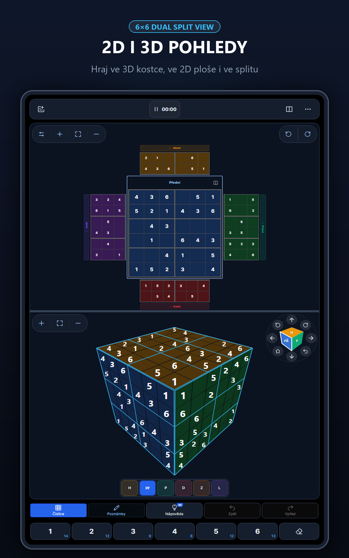 Cube Sudoku 3D v tabletu
