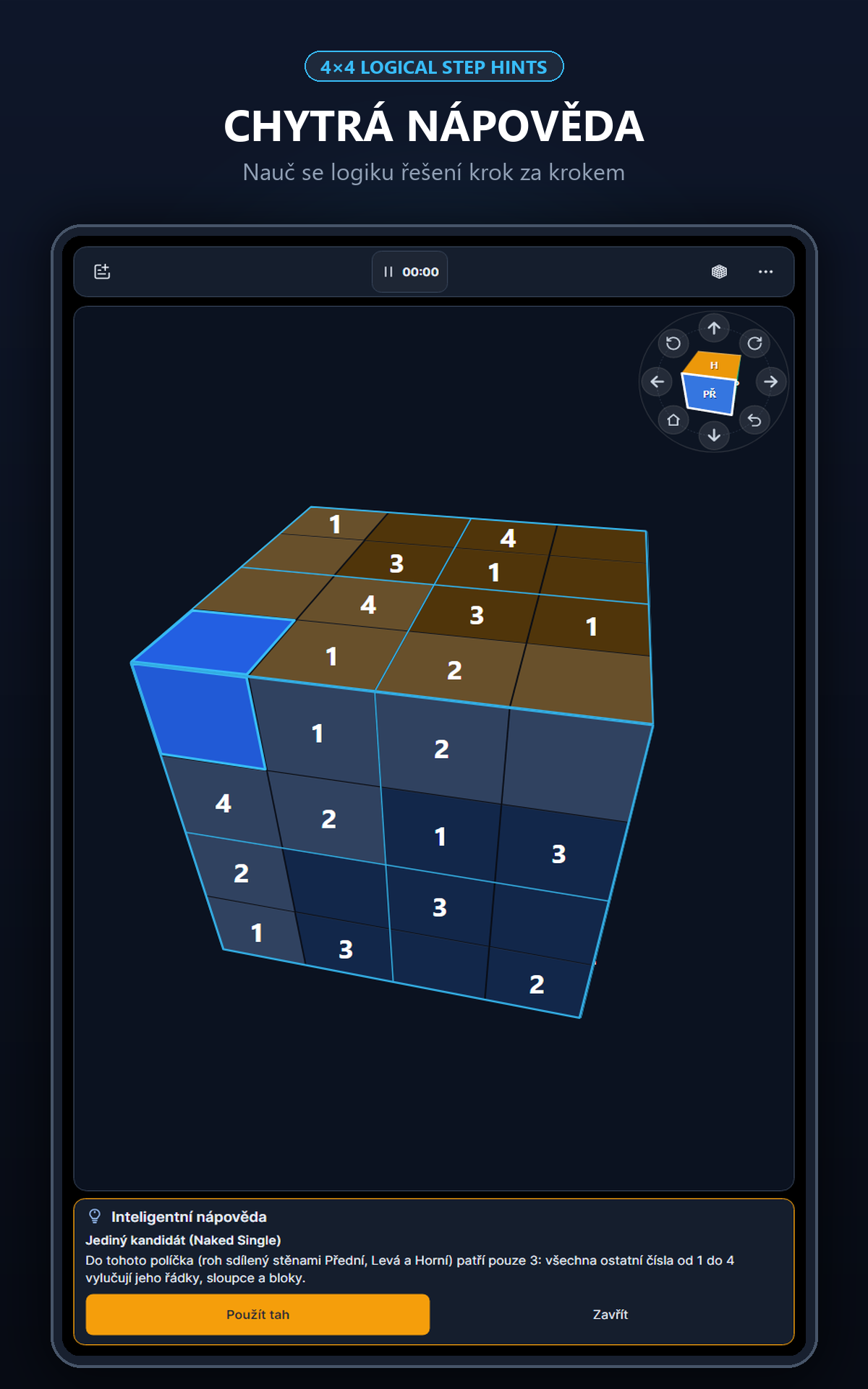 Cube Sudoku 3D v tabletu