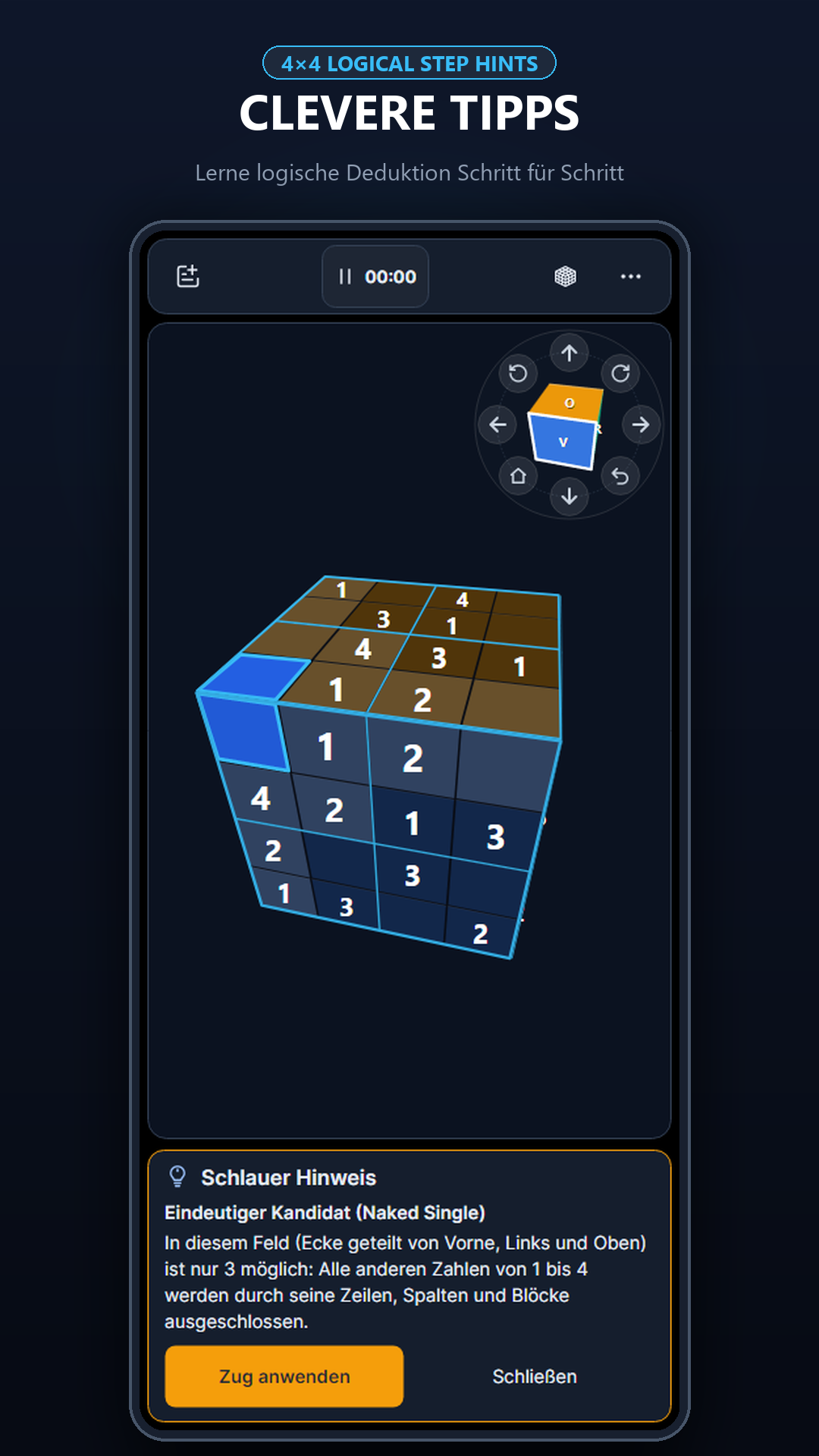 Cube Sudoku 3D auf einem Smartphone