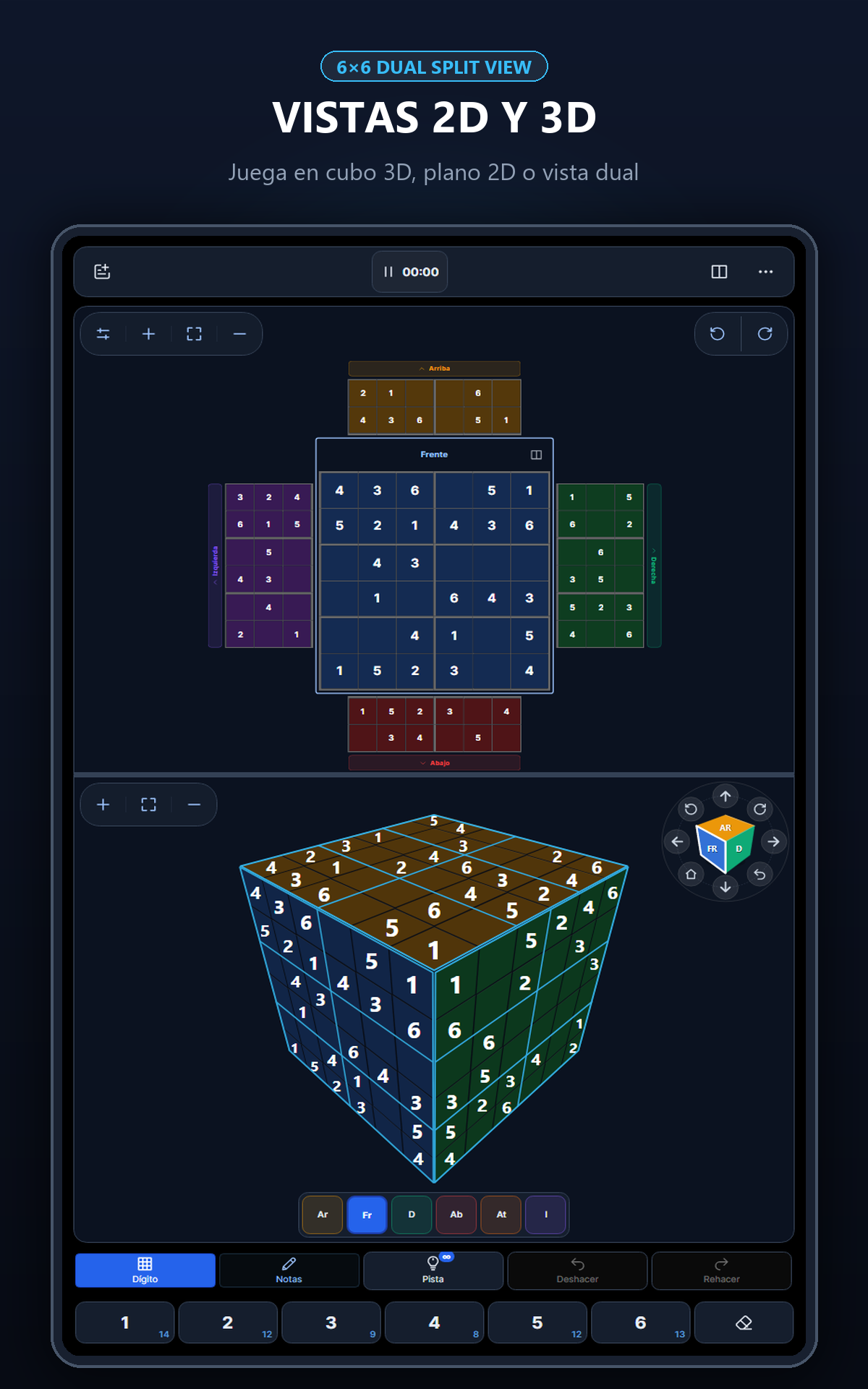 Cube Sudoku 3D en una tableta