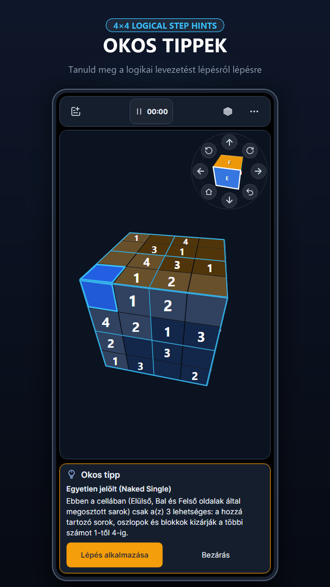 Cube Sudoku 3D telefonon