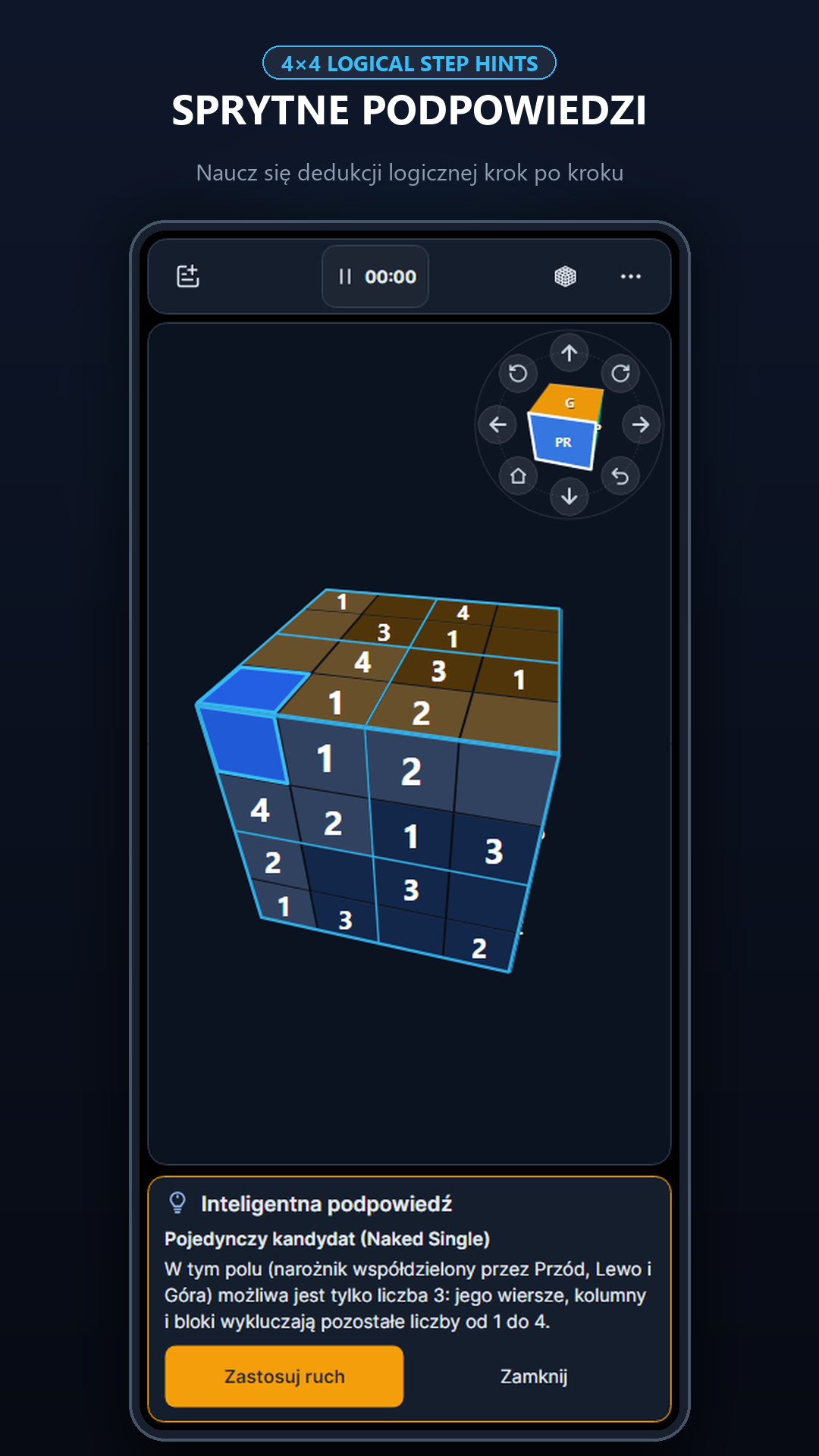 Cube Sudoku 3D na telefonie