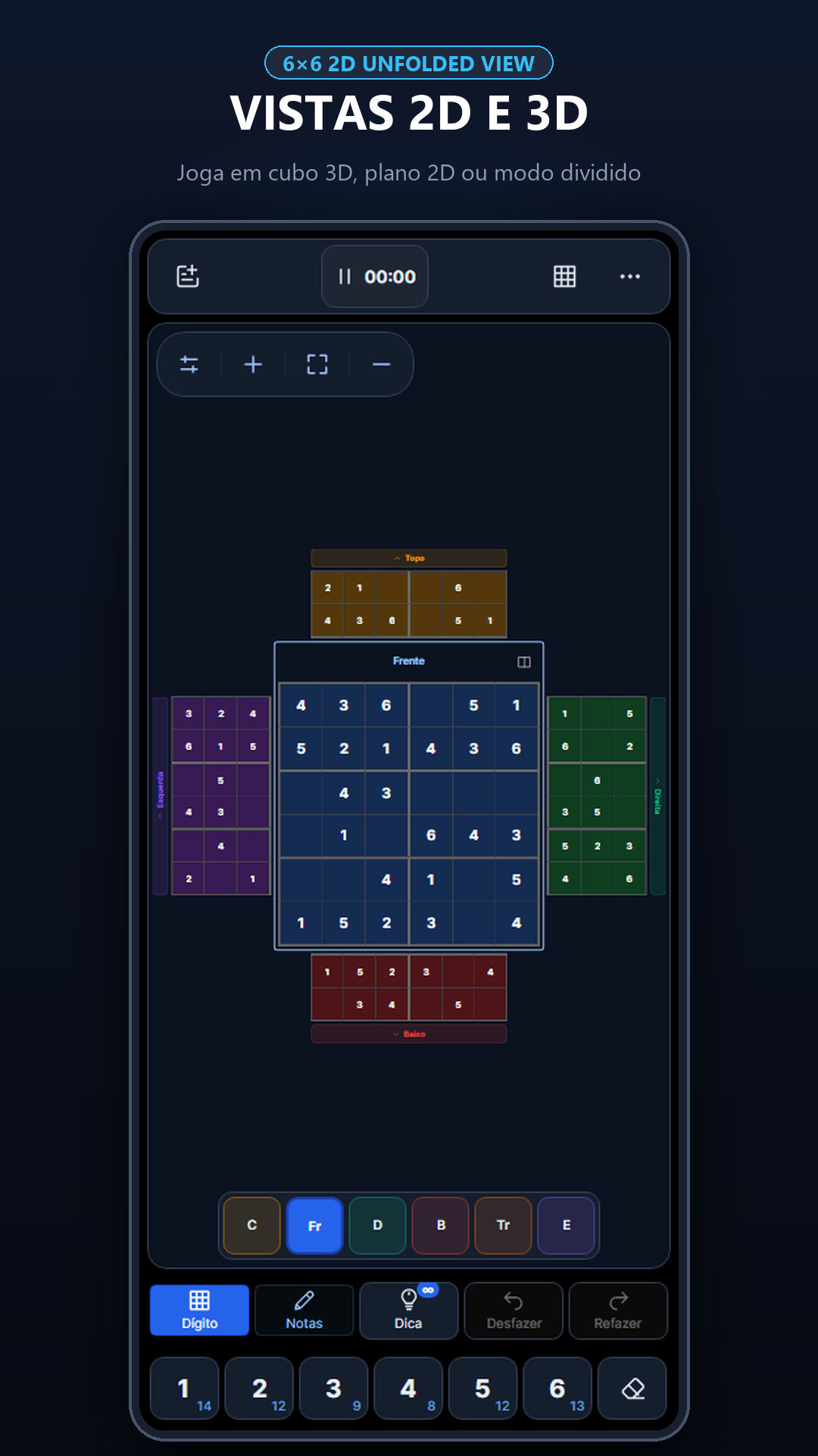 Cube Sudoku 3D num telemóvel