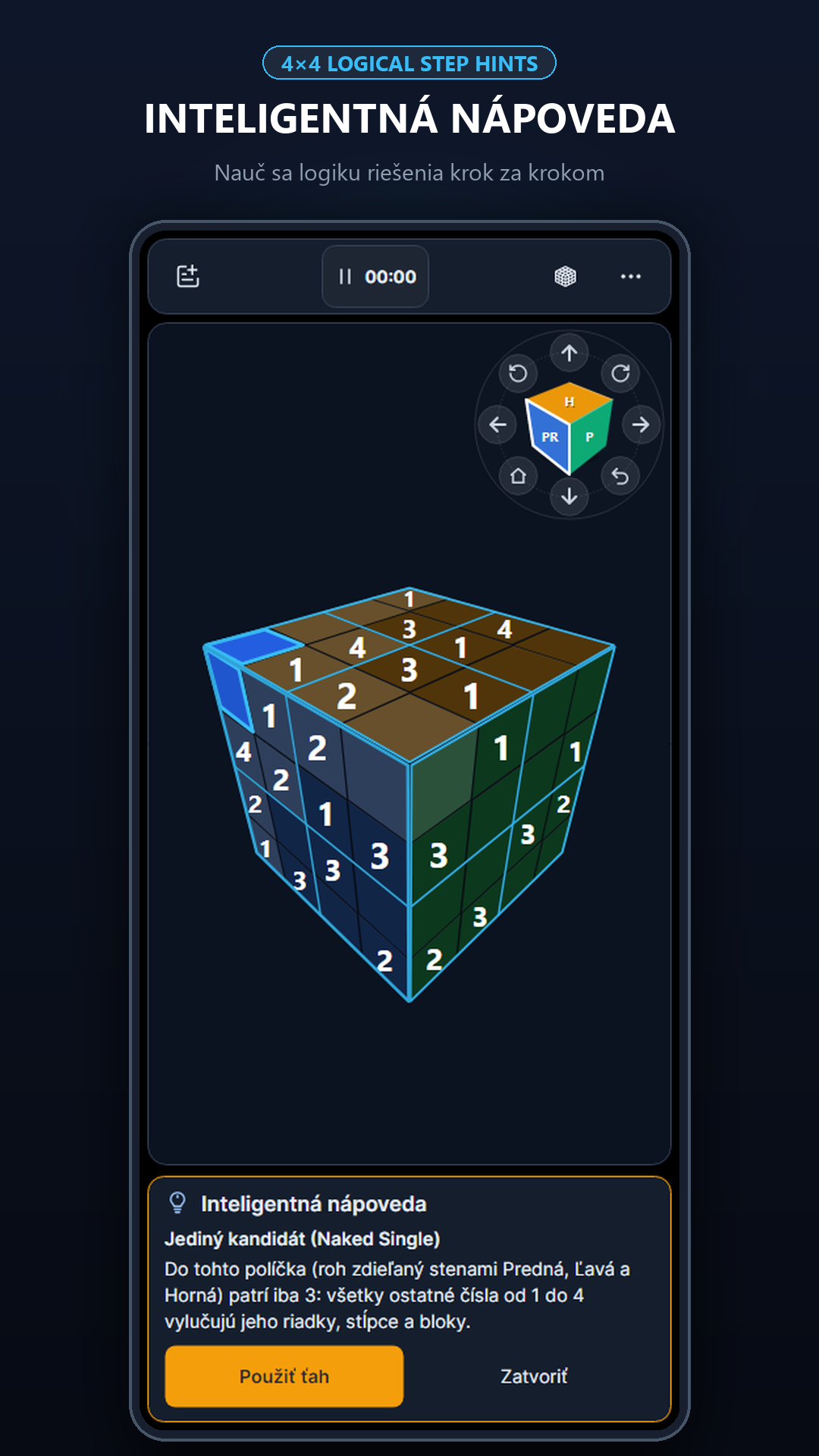 Cube Sudoku 3D v telefóne