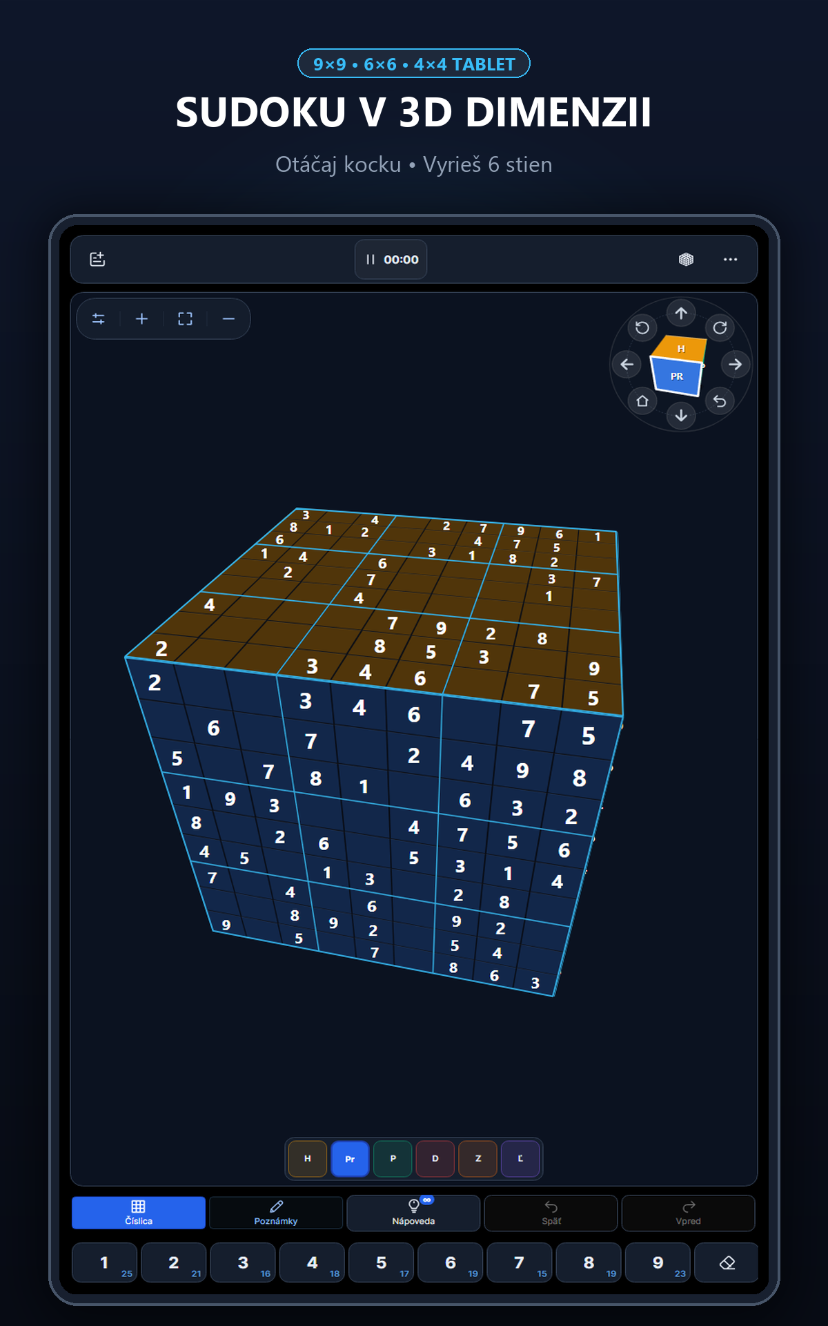 Cube Sudoku 3D v tablete